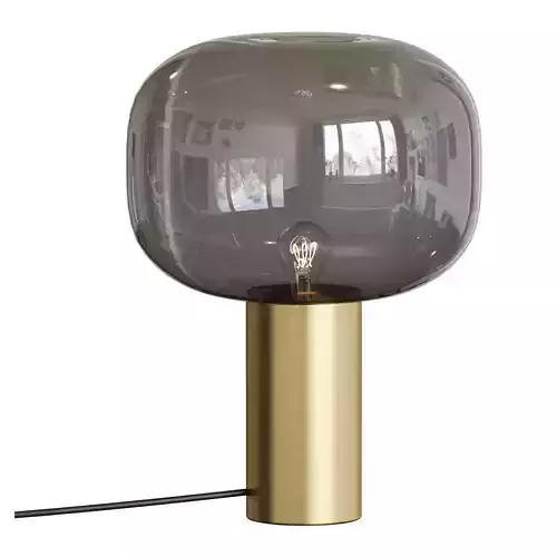 Mushroom Floor Lamp  Brass Glass
