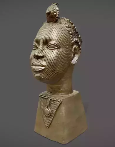 Olokun Bronze Head Low-poly 3D model