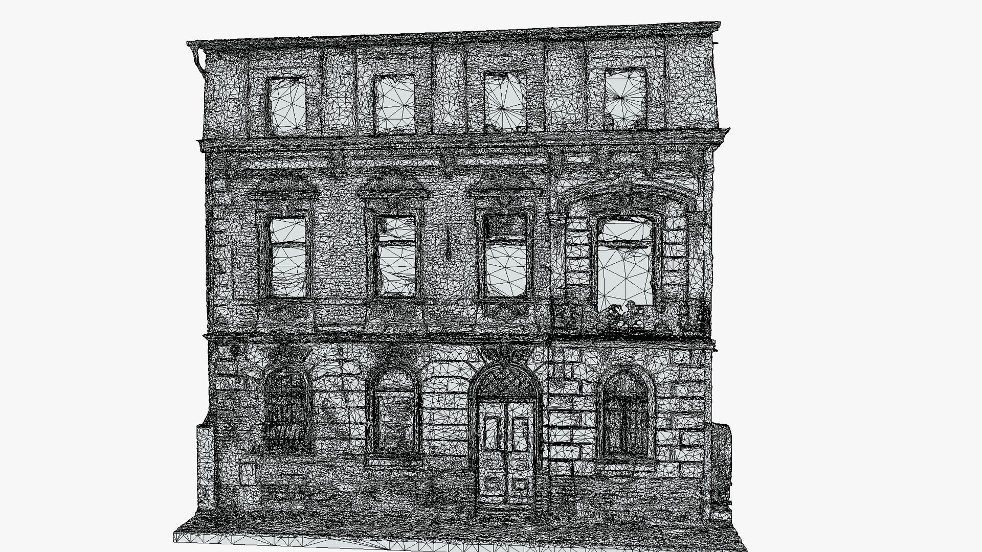 Decorated house ruin 3D model_8