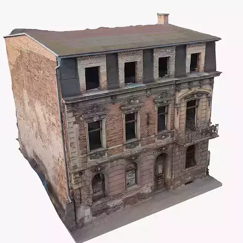 Decorated house ruin