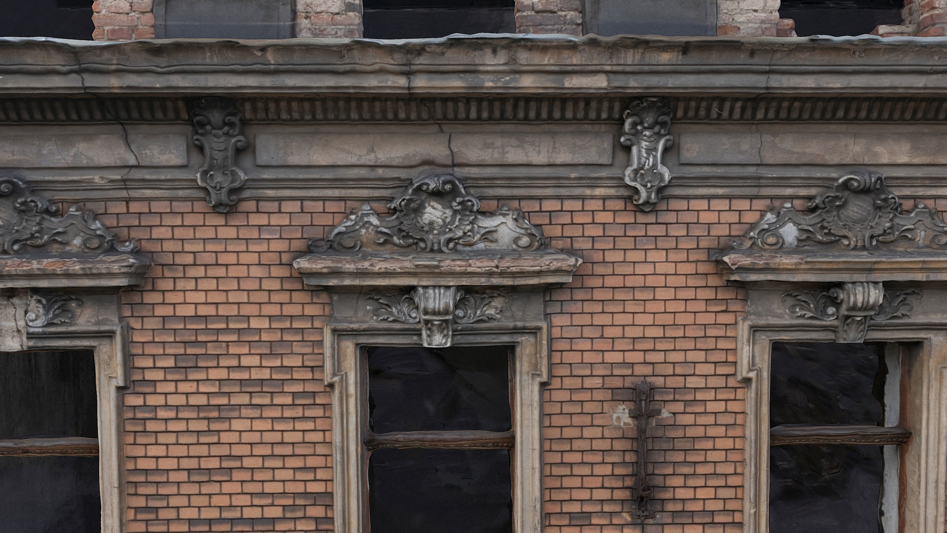 Decorated house ruin 3D model_4