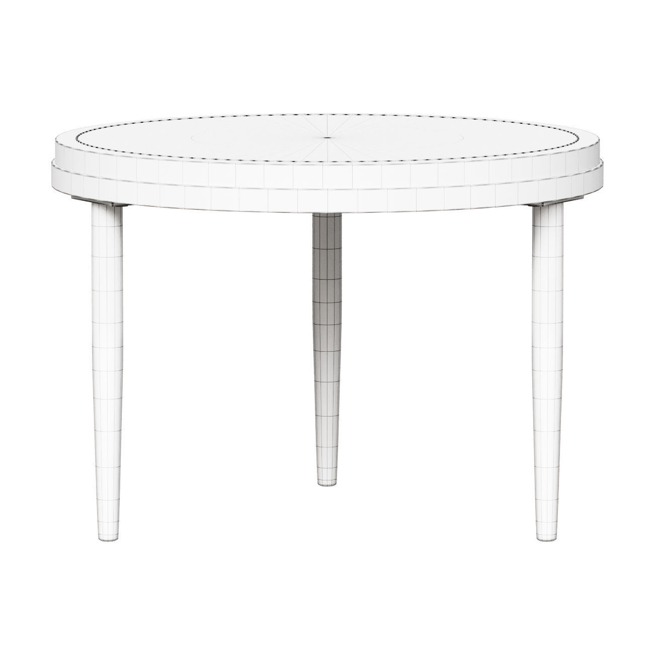 Hako Coffee Table Low  Burned Black 3D model_1