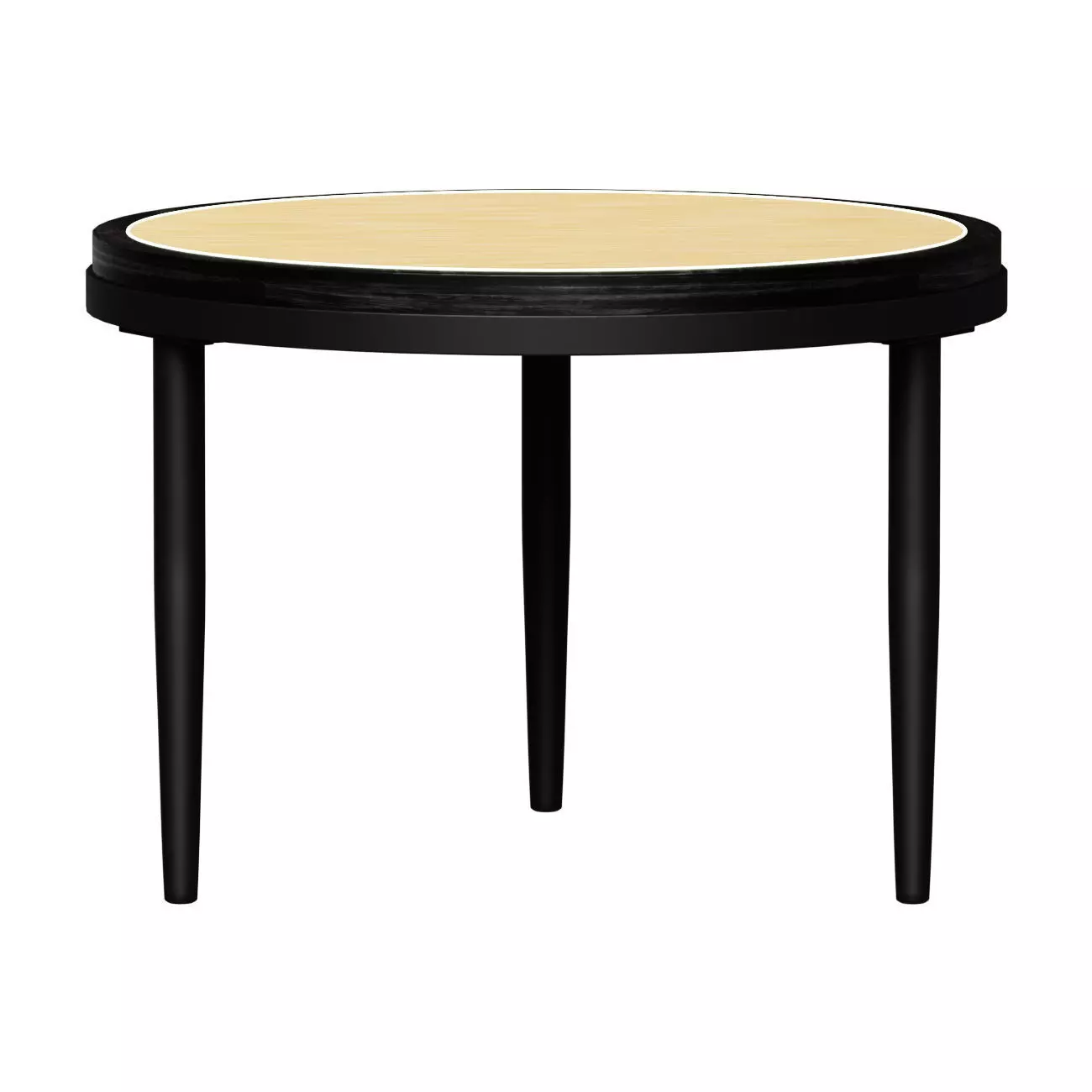 Hako Coffee Table Low  Burned Black 3D model_0