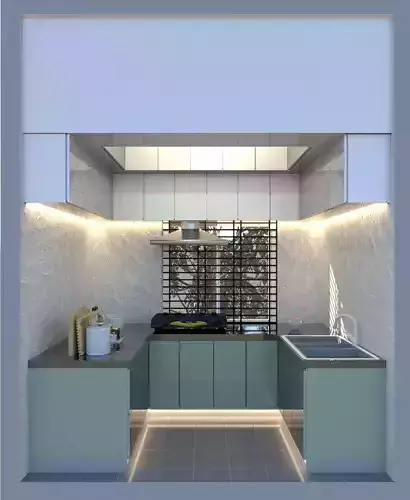 smal kitchen room interior
