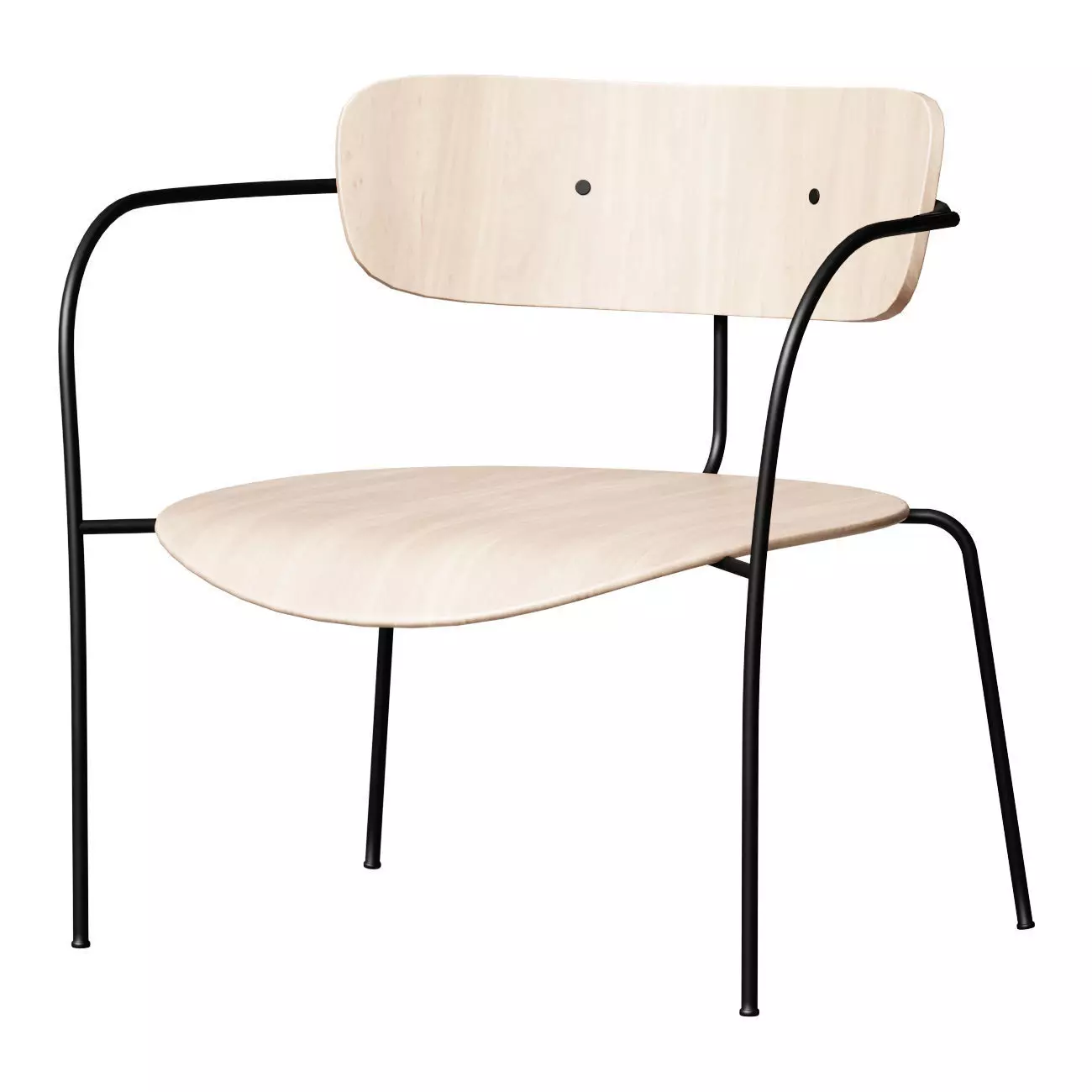 Pavilion AV5 Armchair Black Lacquered Oak 3D model