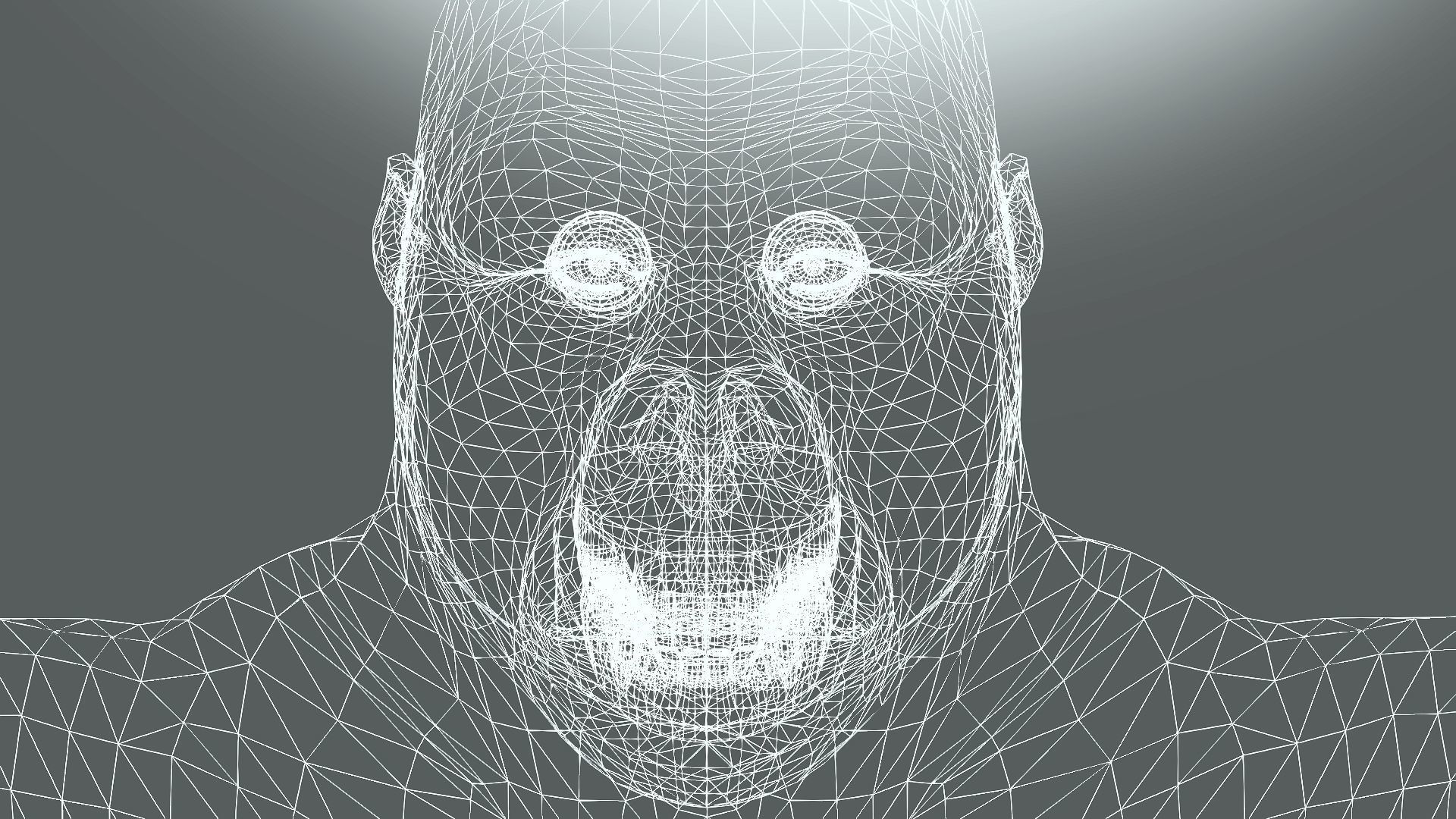 Gorilla Rigged and Blendshapes Low-poly 3D model_9