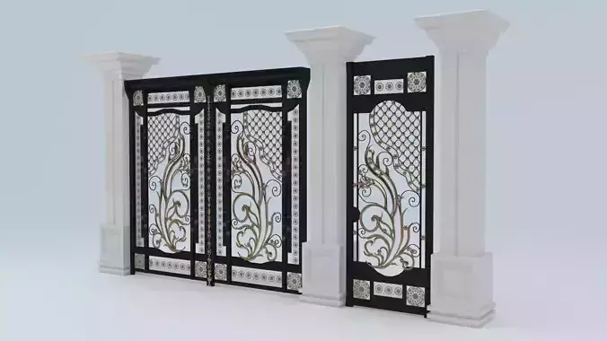 Metal Door for entrance - wrought Iron-luxury