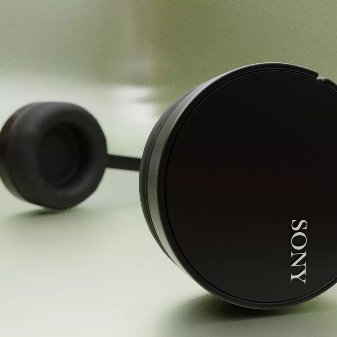 Headphone Free low-poly 3D model
