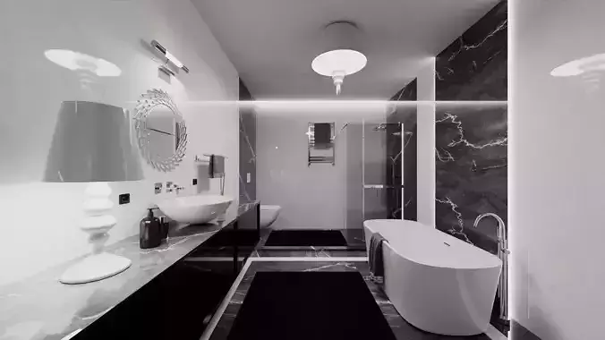 Bathroom interior in Blender 