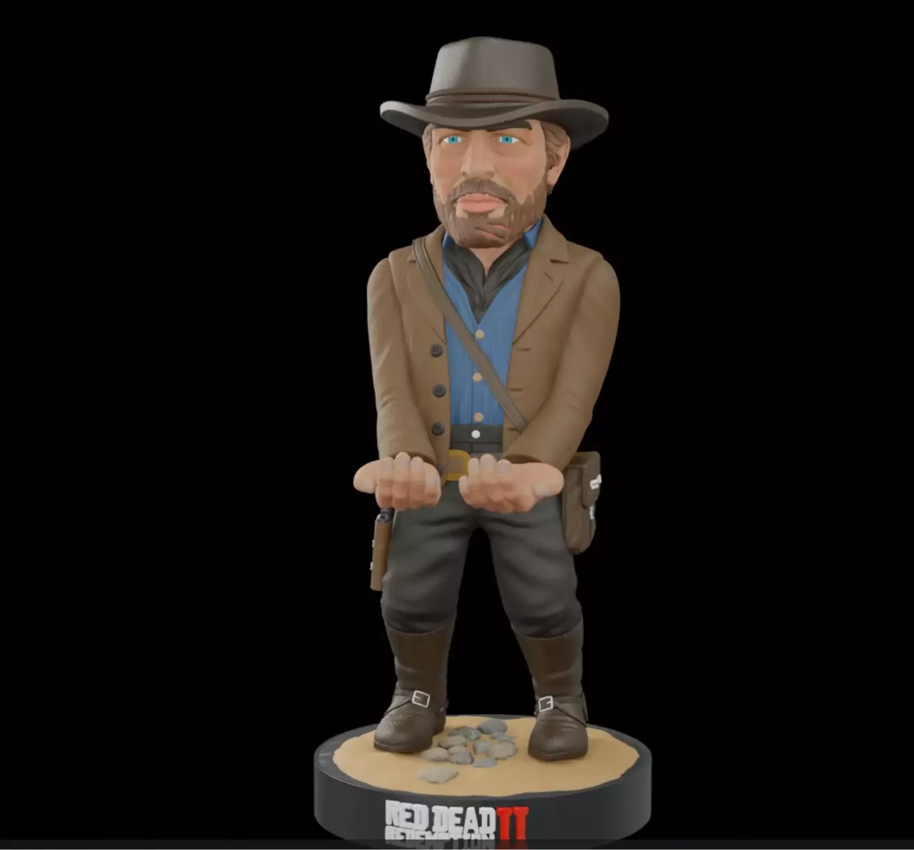 Arthur Red Dead Redemption joystick holder 3D print model_0