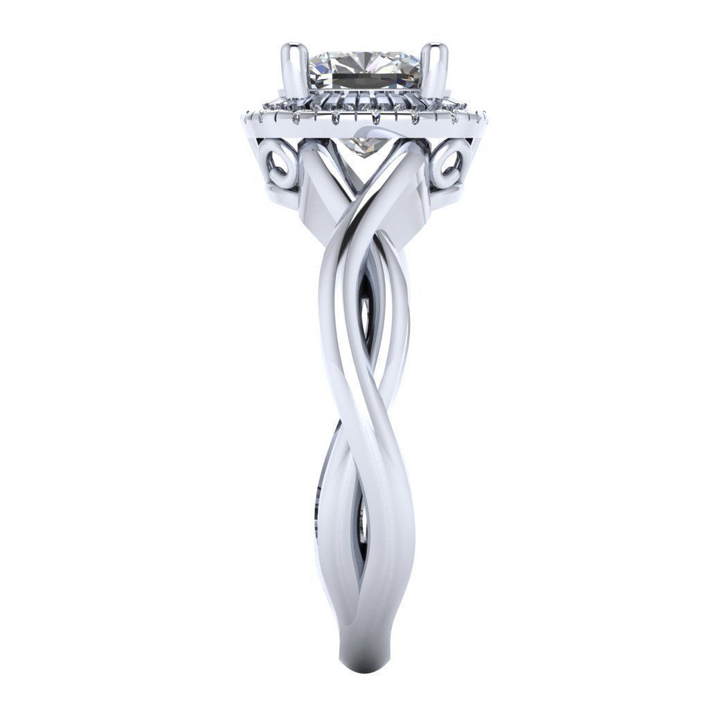 Engagement Ring 3D print model_3