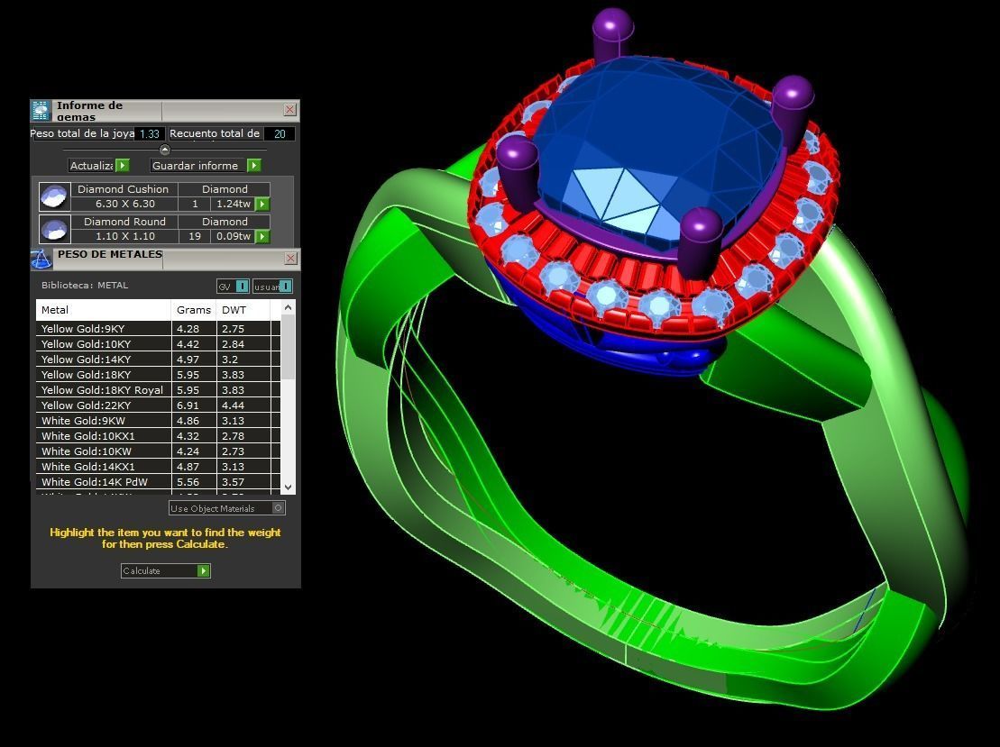 Engagement Ring 3D print model_4
