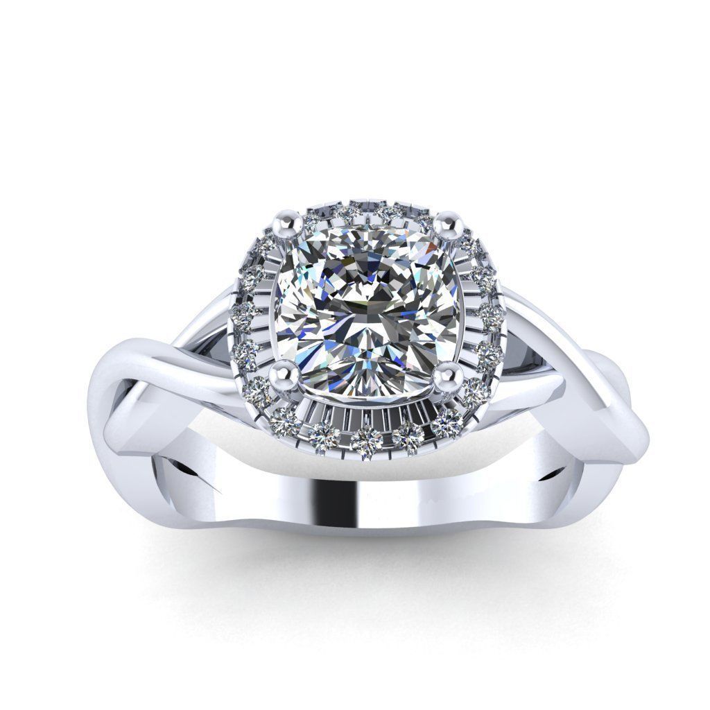 Engagement Ring 3D print model_1