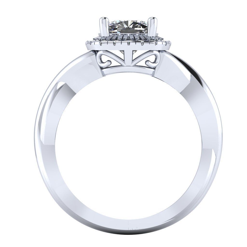 Engagement Ring 3D print model_2