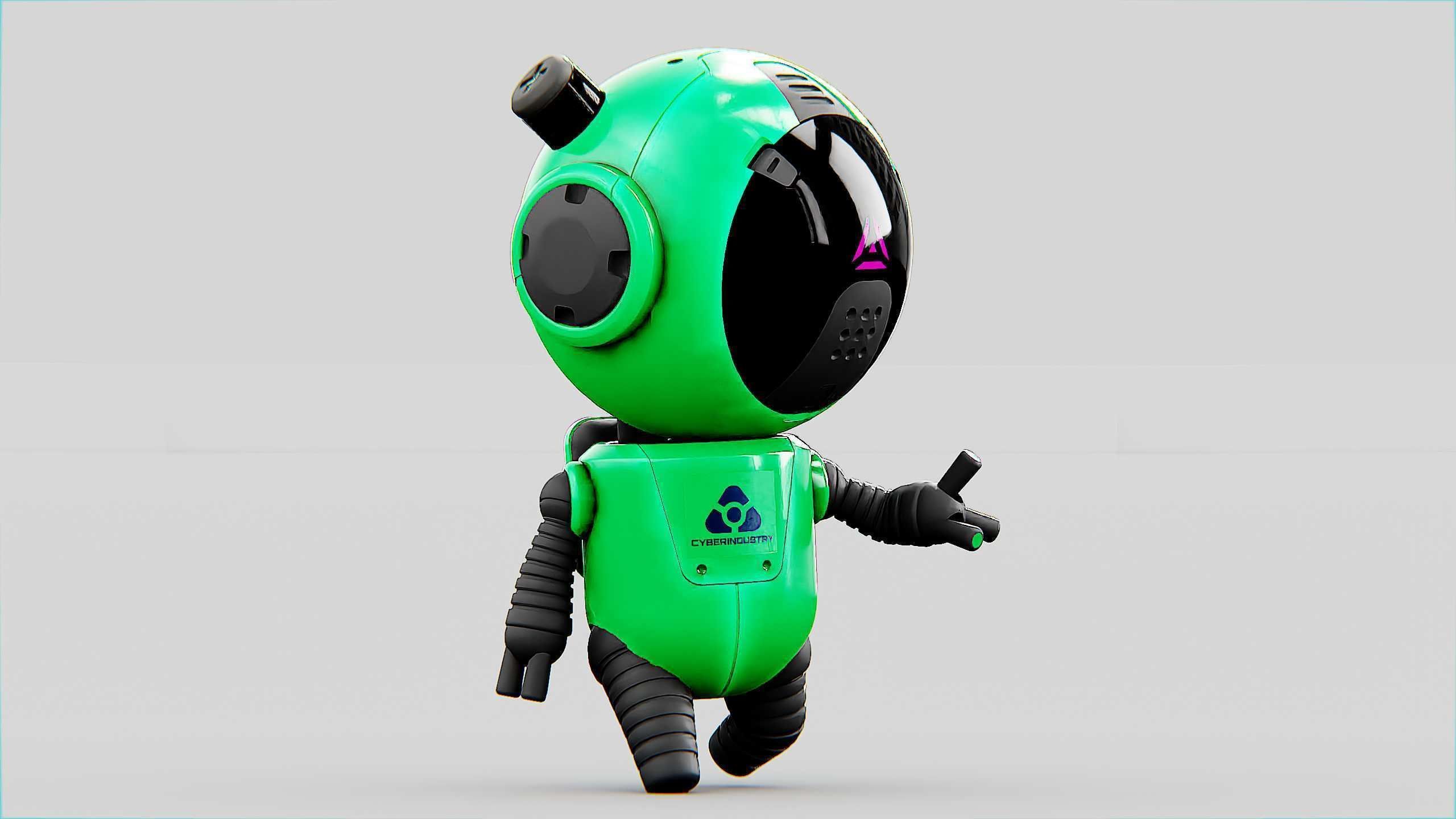 TOON BOT ECHO Rigged for Unreal Engine - Unity - MIXAMO 3D model_7
