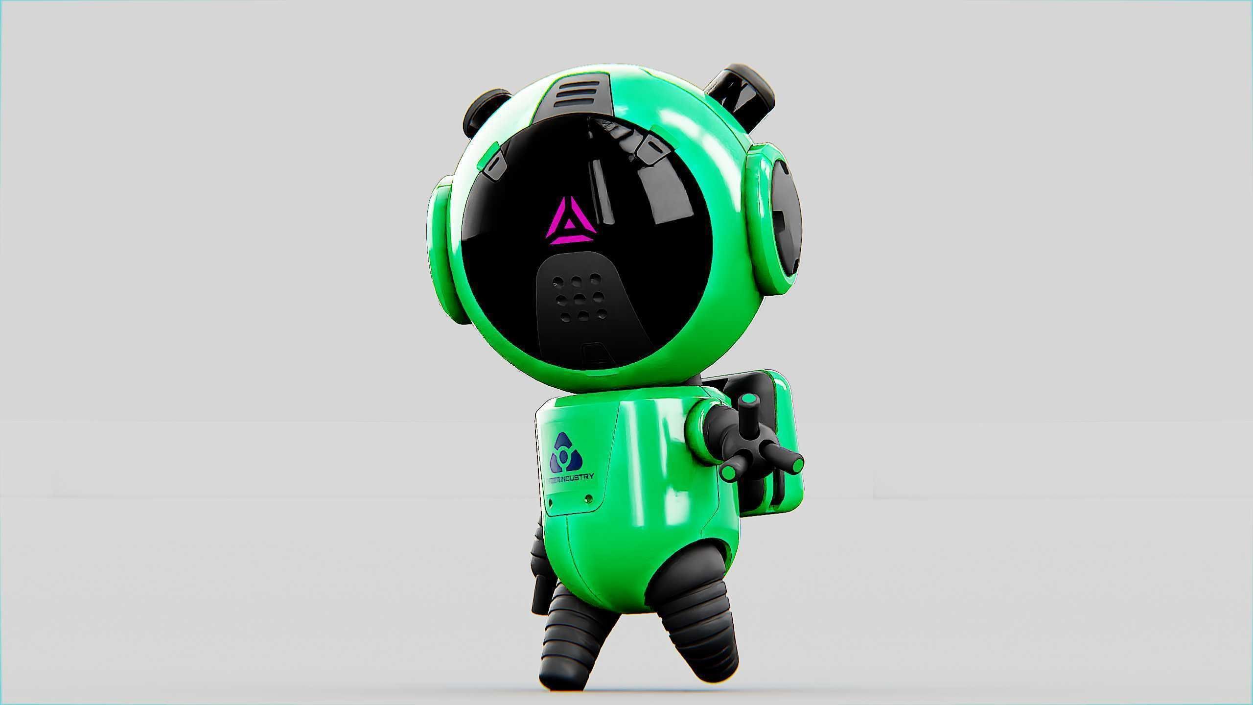 TOON BOT ECHO Rigged for Unreal Engine - Unity - MIXAMO 3D model_2