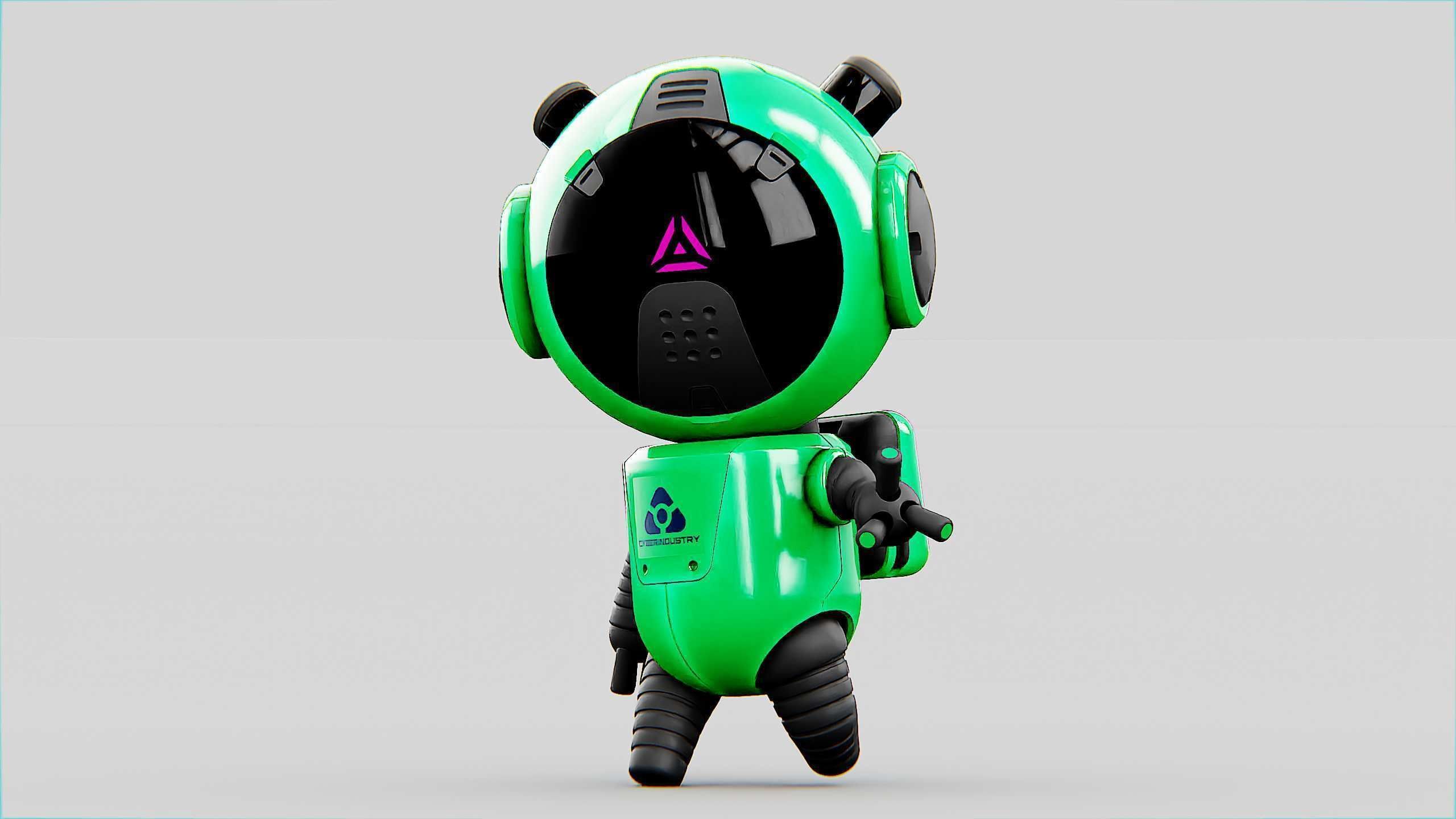 TOON BOT ECHO Rigged for Unreal Engine - Unity - MIXAMO 3D model_3