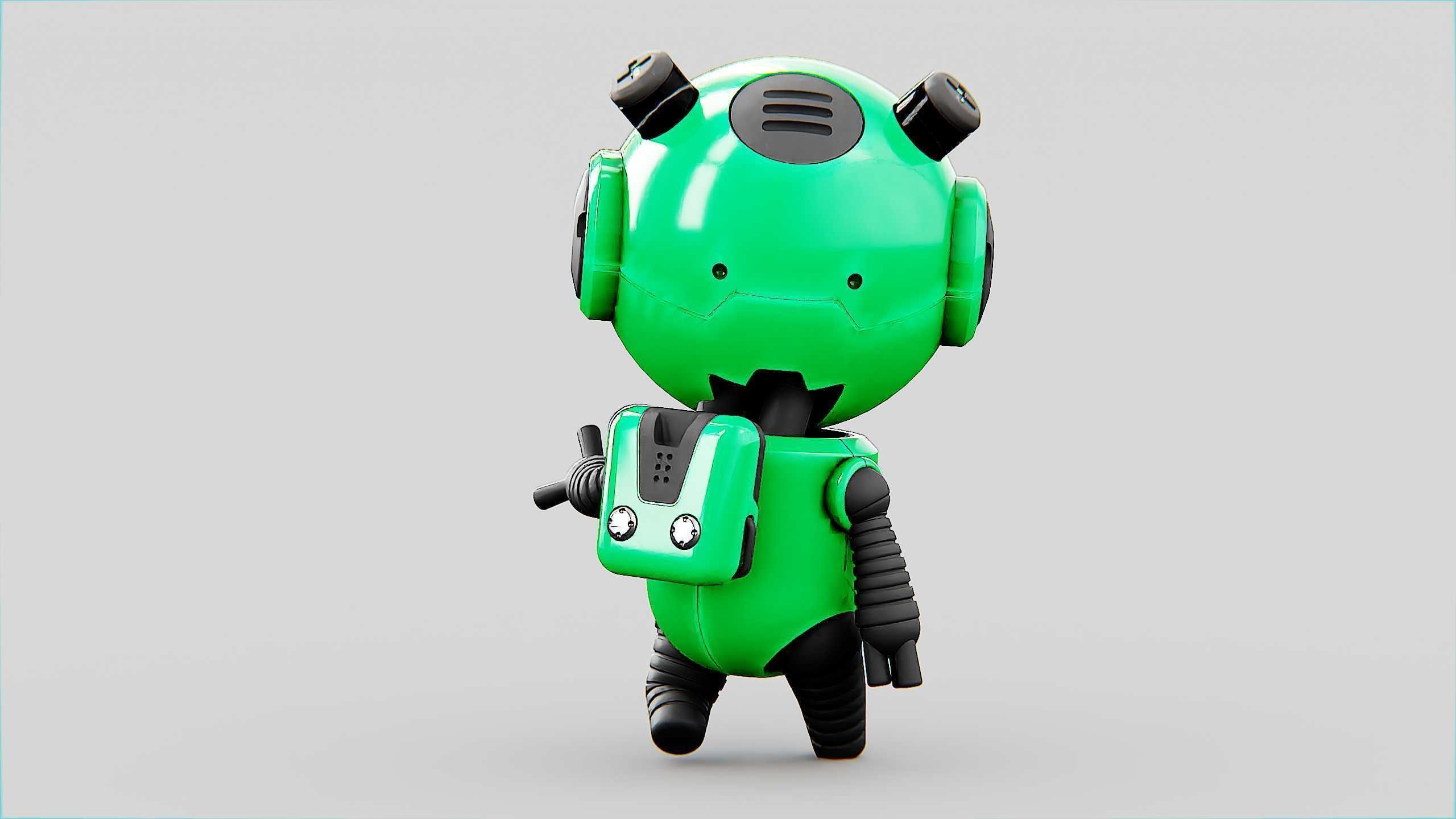 TOON BOT ECHO Rigged for Unreal Engine - Unity - MIXAMO 3D model_14