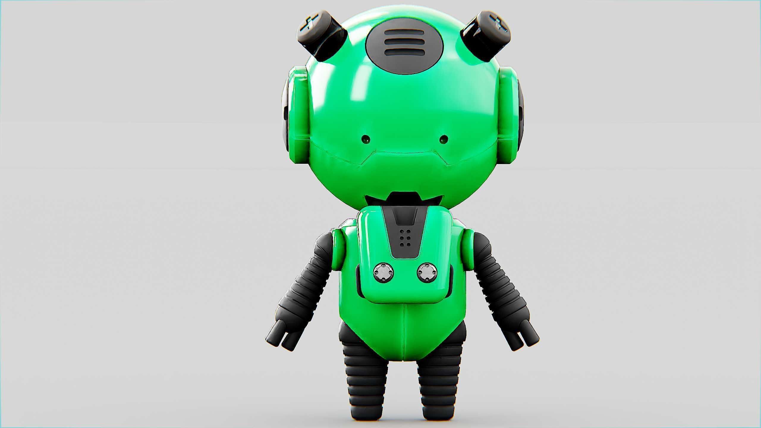 TOON BOT ECHO Rigged for Unreal Engine - Unity - MIXAMO 3D model_25