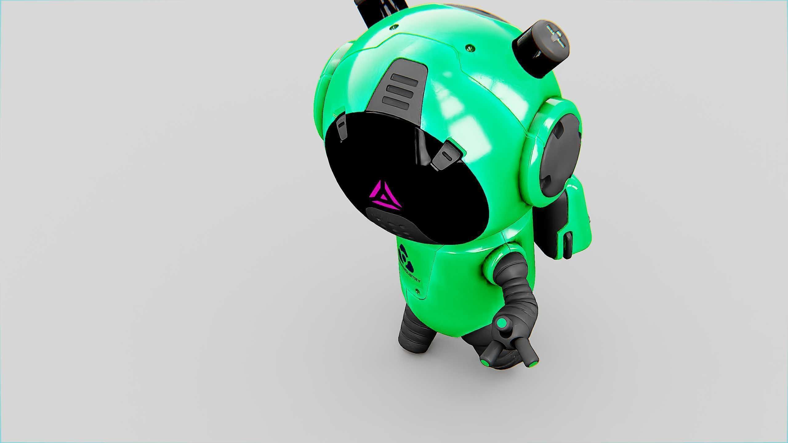 TOON BOT ECHO Rigged for Unreal Engine - Unity - MIXAMO 3D model_21