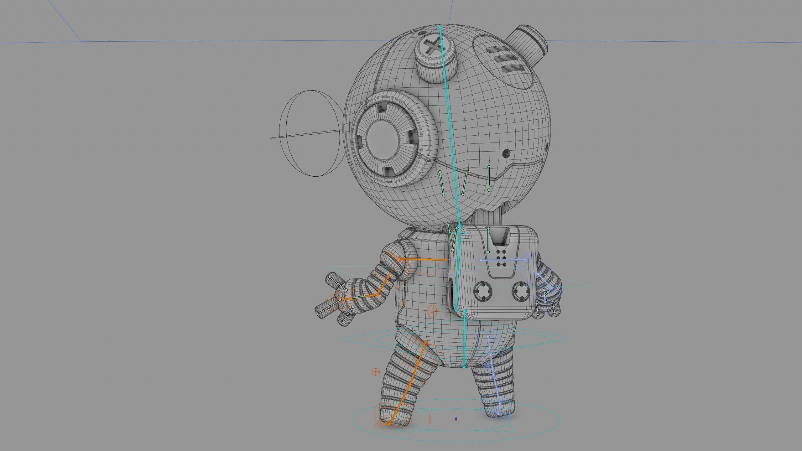 TOON BOT ECHO Rigged for Unreal Engine - Unity - MIXAMO 3D model_41