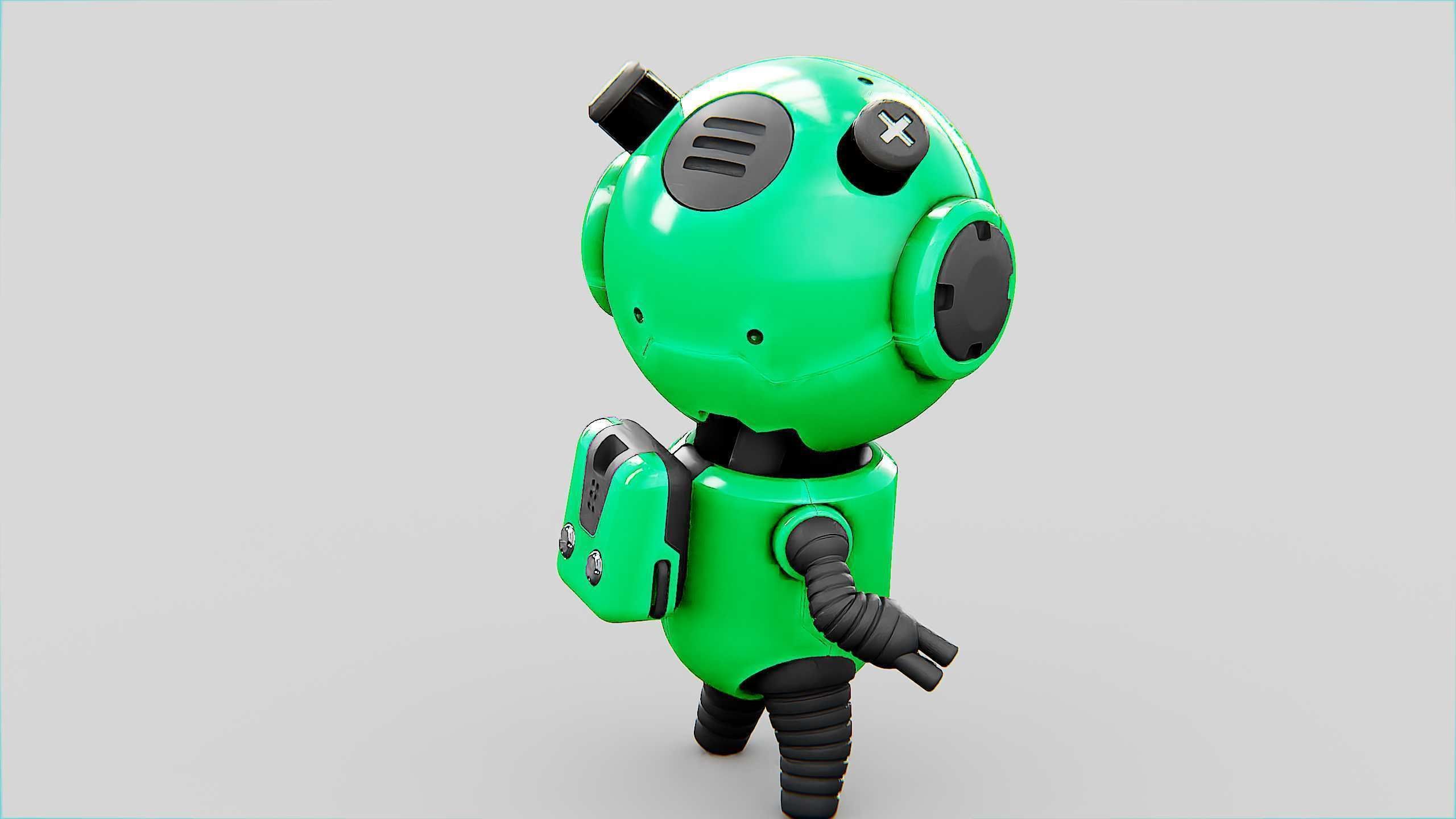 TOON BOT ECHO Rigged for Unreal Engine - Unity - MIXAMO 3D model_29