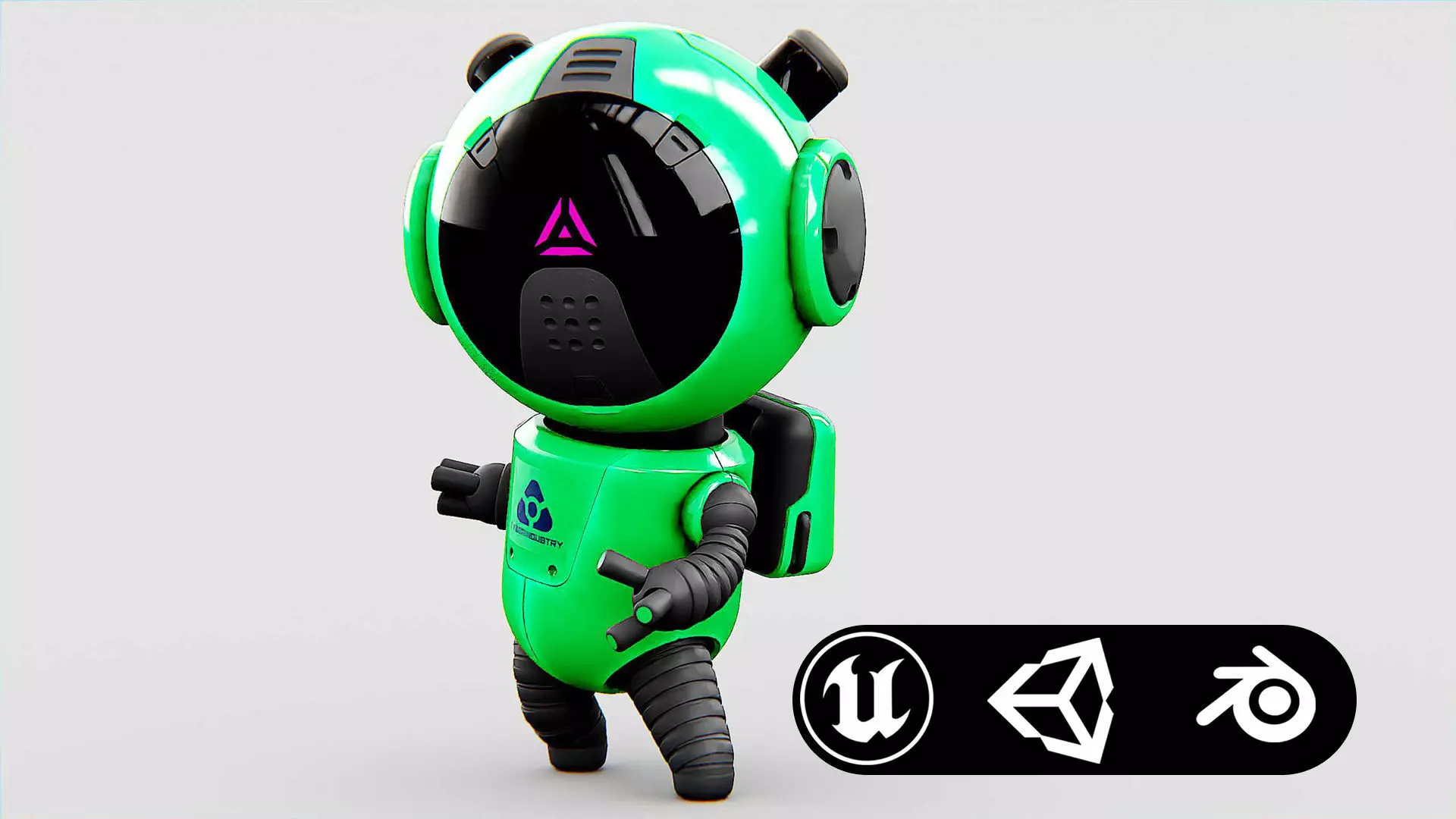 TOON BOT ECHO Rigged for Unreal Engine - Unity - MIXAMO 3D model_0