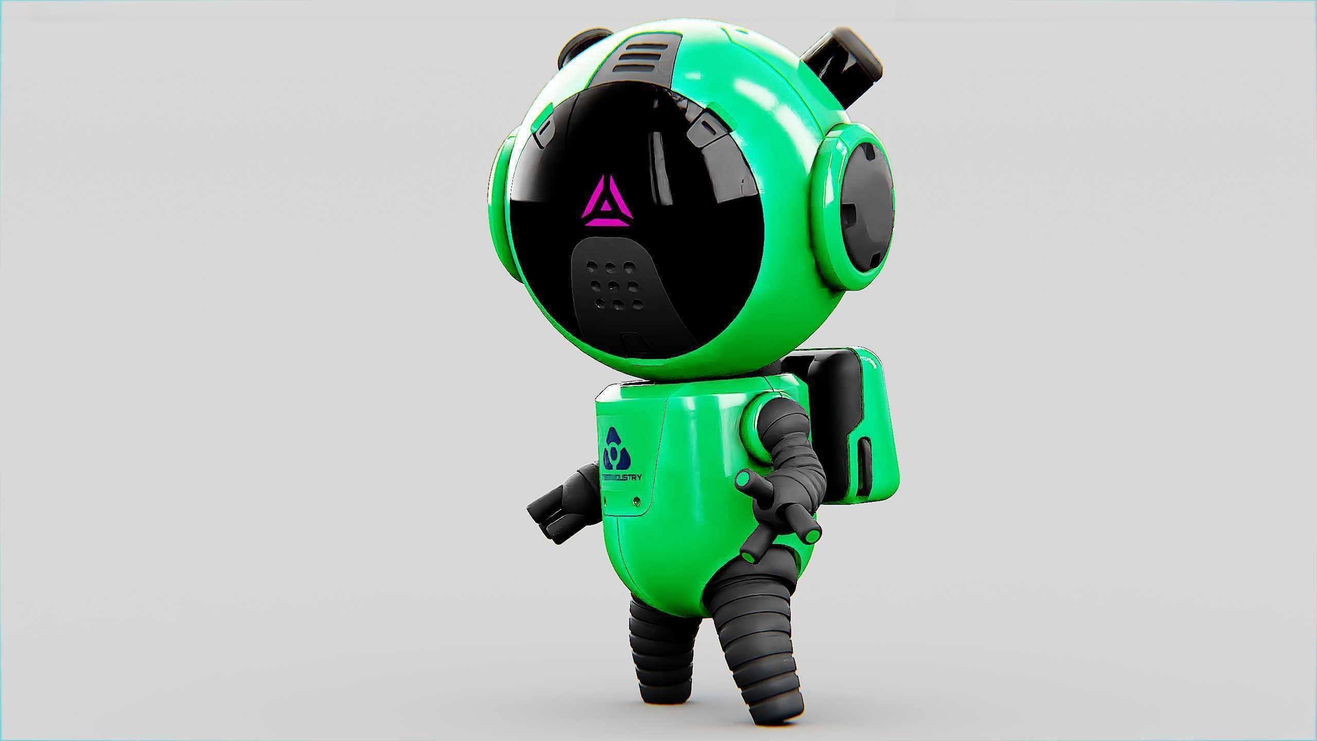 TOON BOT ECHO Rigged for Unreal Engine - Unity - MIXAMO 3D model_31