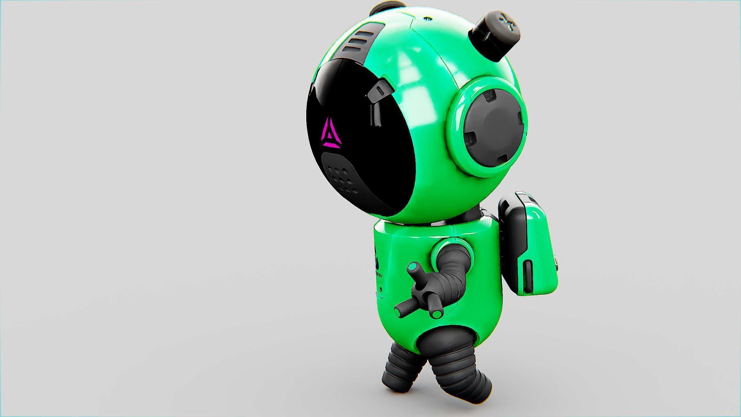 TOON BOT ECHO Rigged for Unreal Engine - Unity - MIXAMO 3D model_17