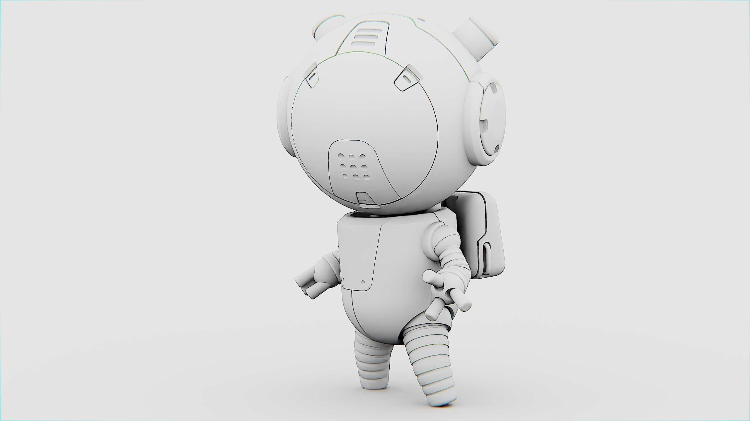 TOON BOT ECHO Rigged for Unreal Engine - Unity - MIXAMO 3D model_32