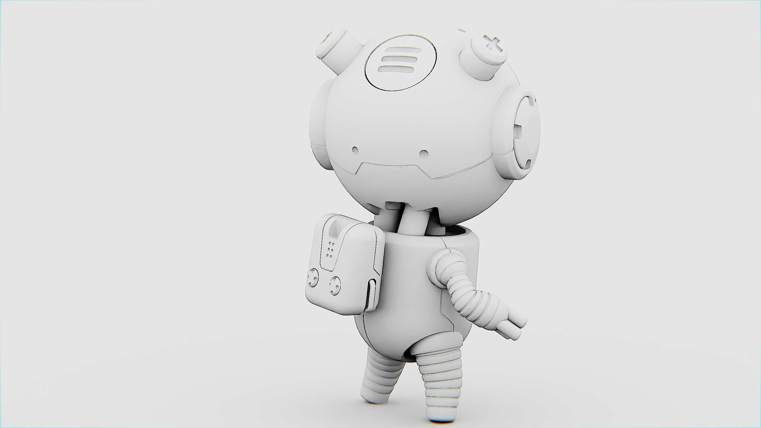 TOON BOT ECHO Rigged for Unreal Engine - Unity - MIXAMO 3D model_33