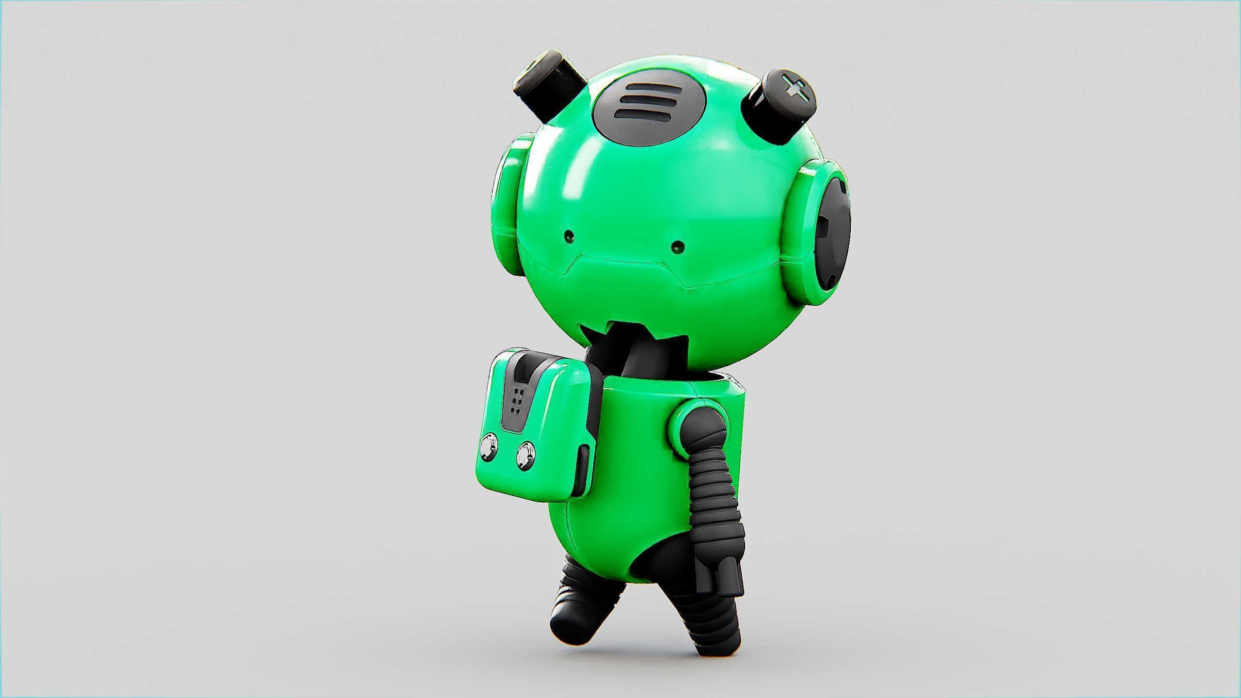 TOON BOT ECHO Rigged for Unreal Engine - Unity - MIXAMO 3D model_13