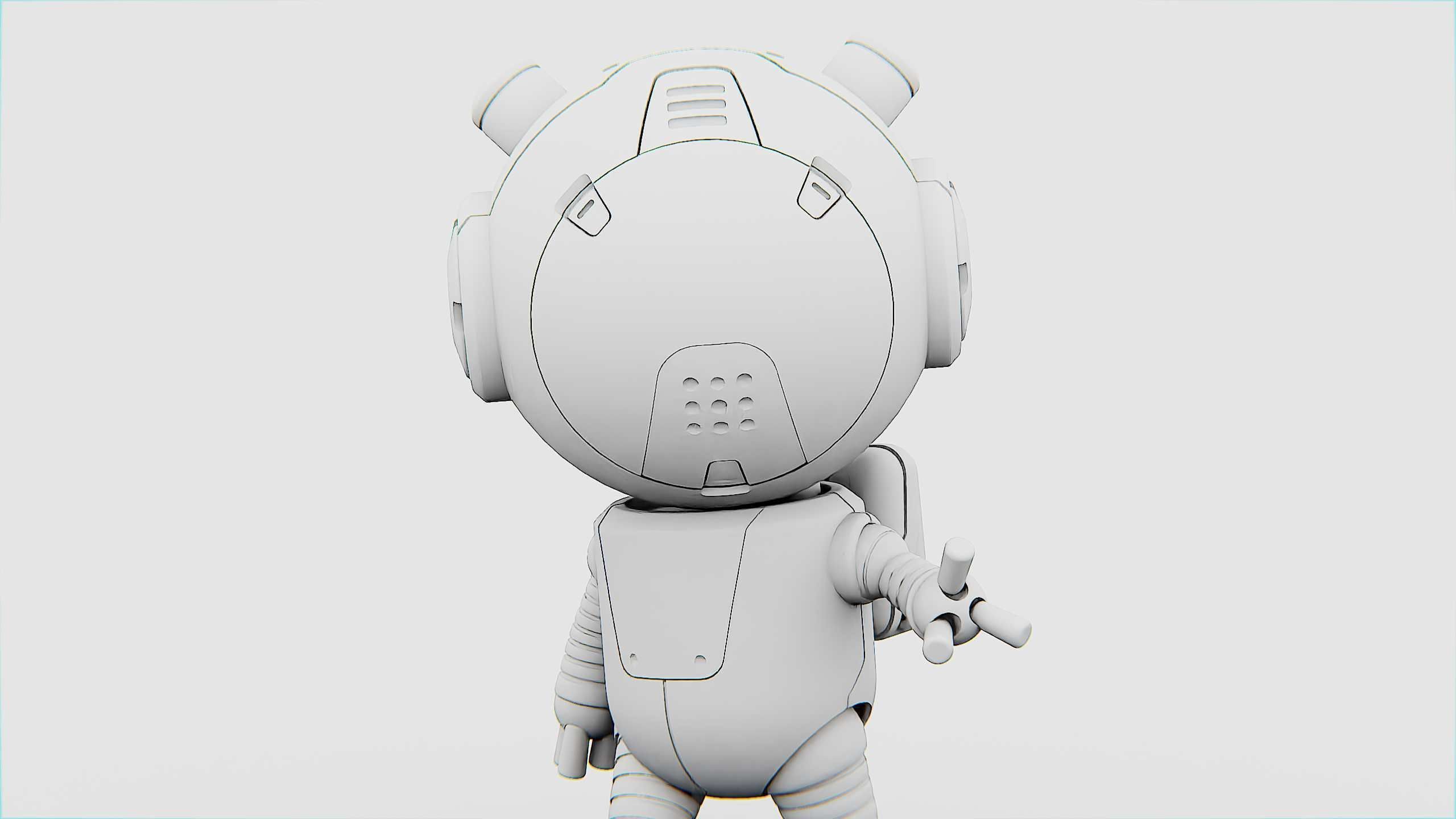 TOON BOT ECHO Rigged for Unreal Engine - Unity - MIXAMO 3D model_36