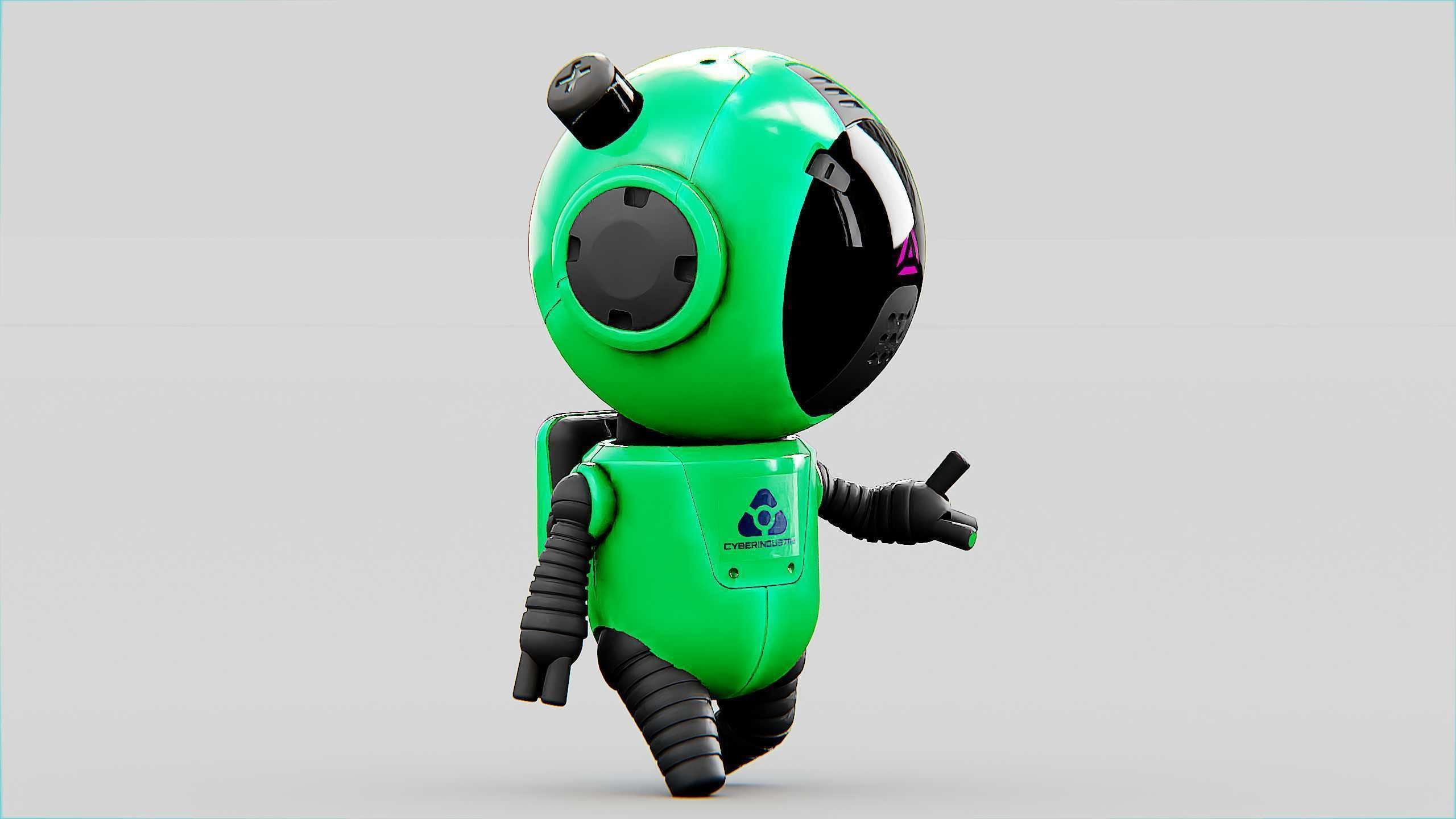TOON BOT ECHO Rigged for Unreal Engine - Unity - MIXAMO 3D model_8