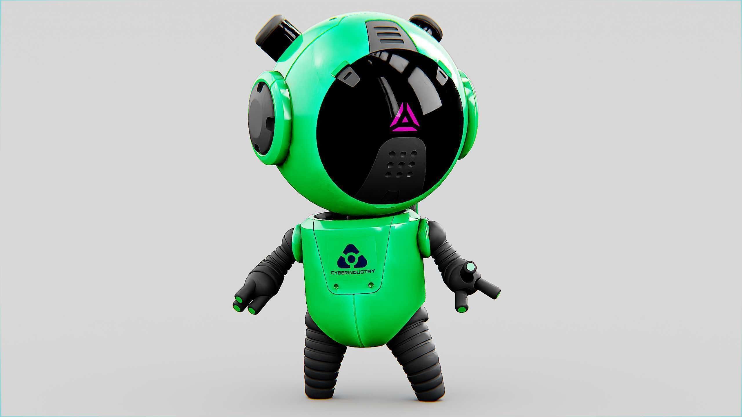 TOON BOT ECHO Rigged for Unreal Engine - Unity - MIXAMO 3D model_27