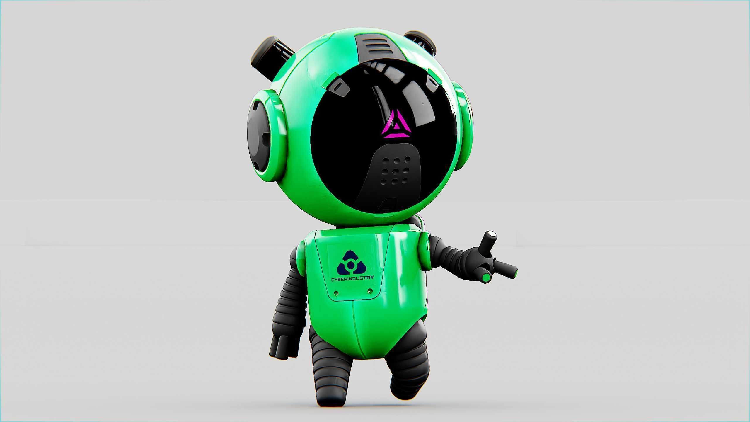 TOON BOT ECHO Rigged for Unreal Engine - Unity - MIXAMO 3D model_5