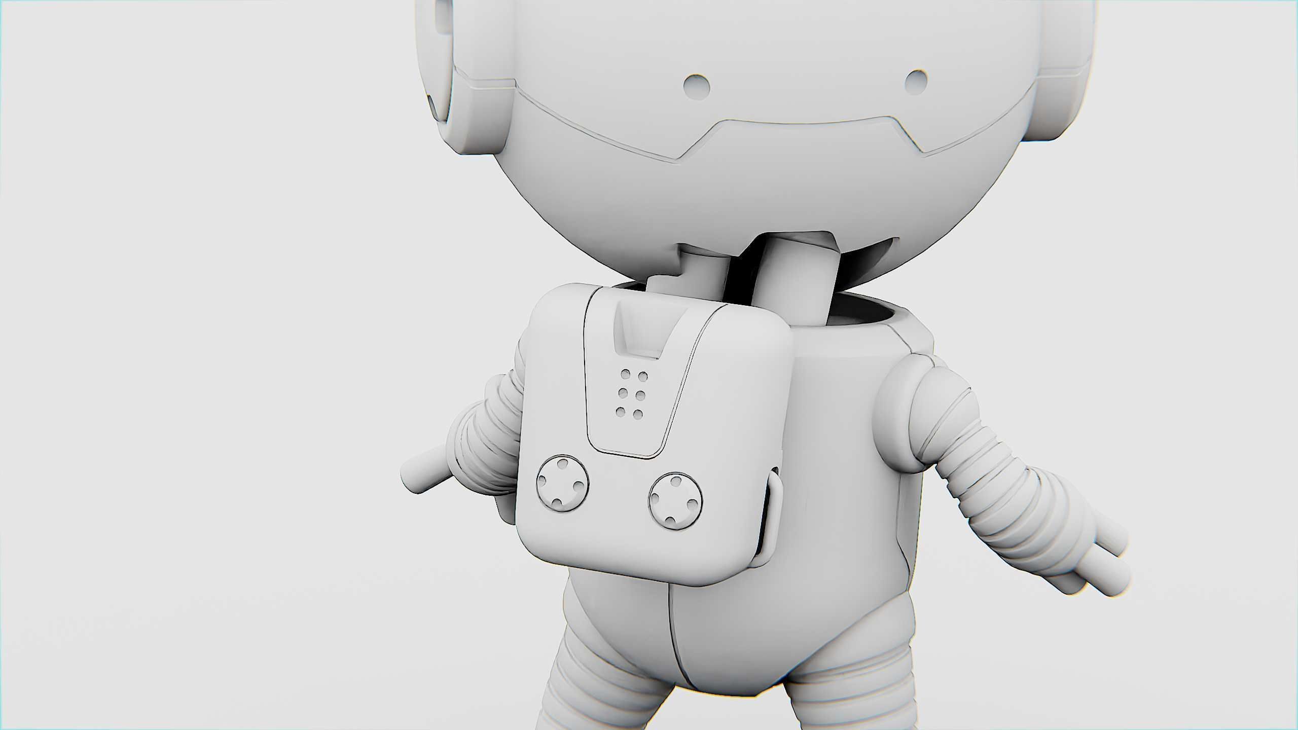 TOON BOT ECHO Rigged for Unreal Engine - Unity - MIXAMO 3D model_35