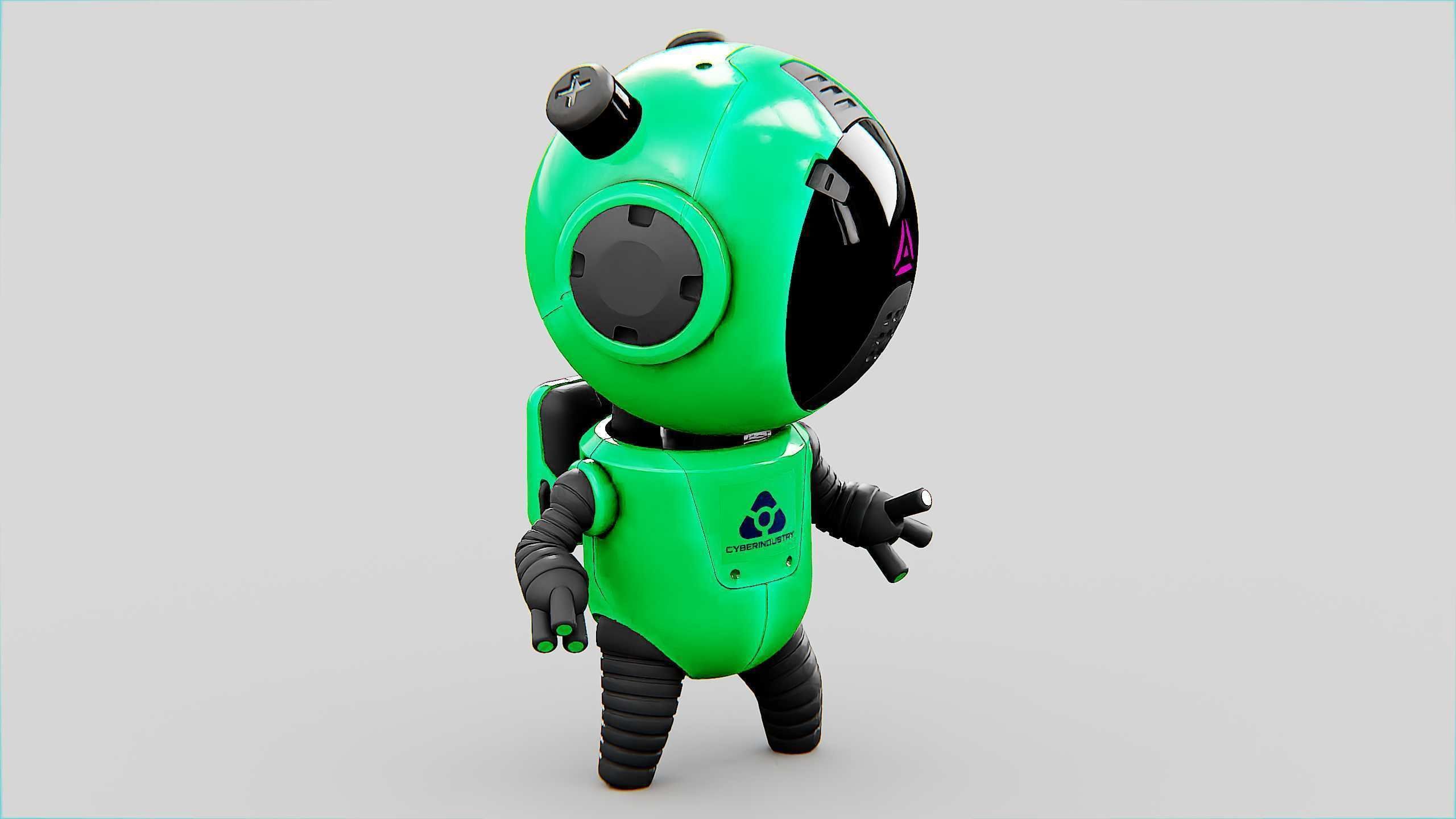 TOON BOT ECHO Rigged for Unreal Engine - Unity - MIXAMO 3D model_28