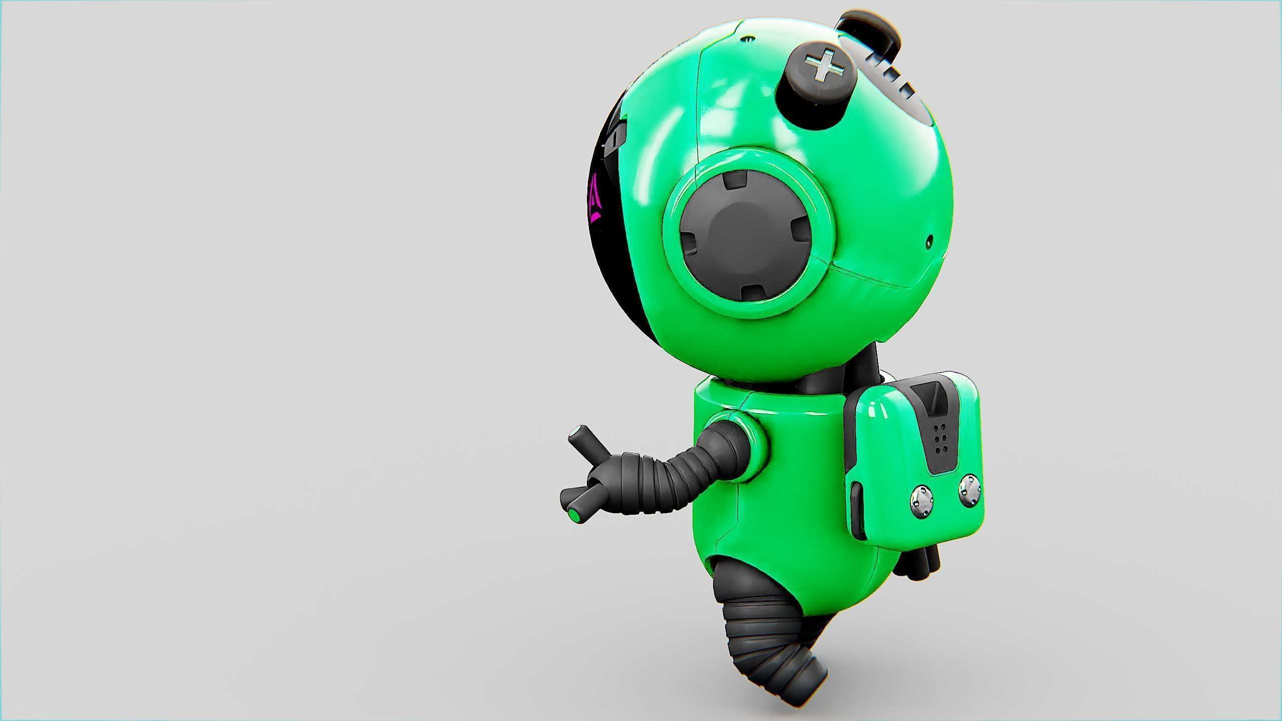 TOON BOT ECHO Rigged for Unreal Engine - Unity - MIXAMO 3D model_16