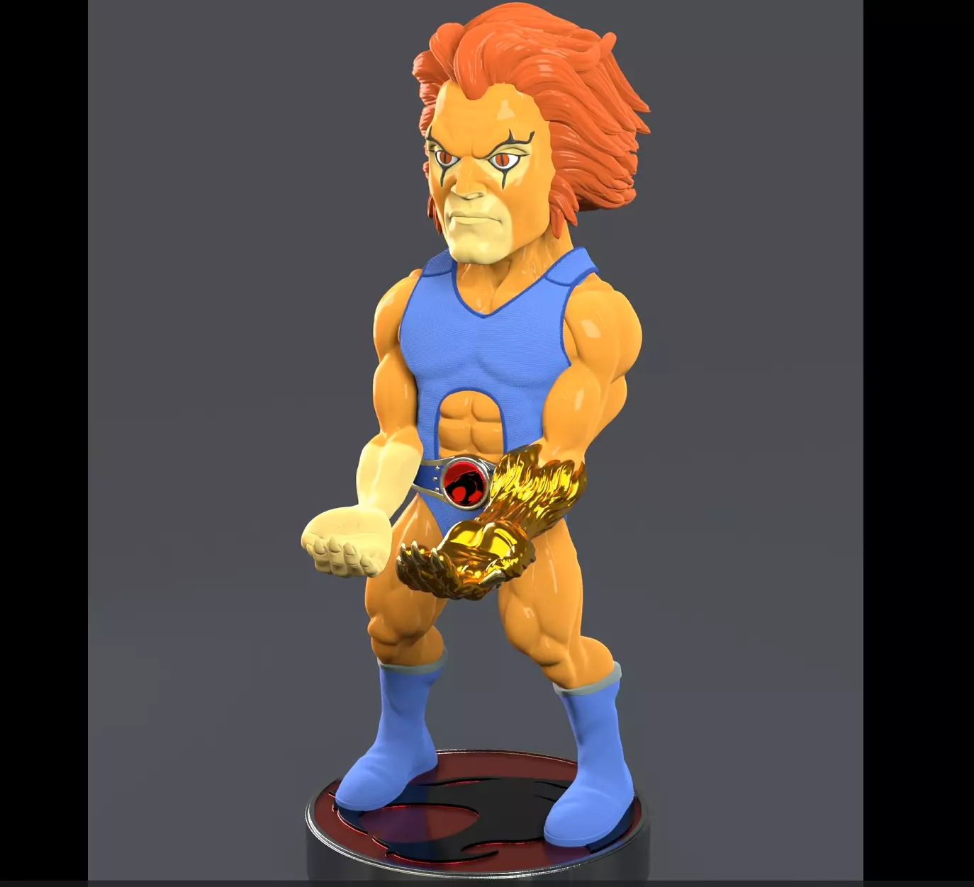 Lion Thundercats joystick holder 3D print model_0