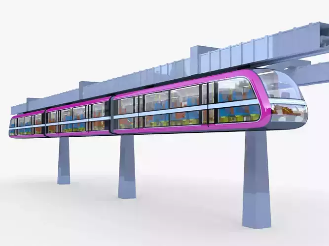 Elevated train concept 2024 3D model