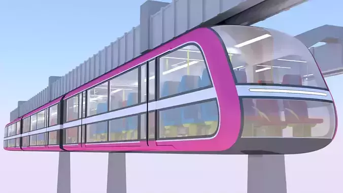 Elevated train concept 2024 3D model