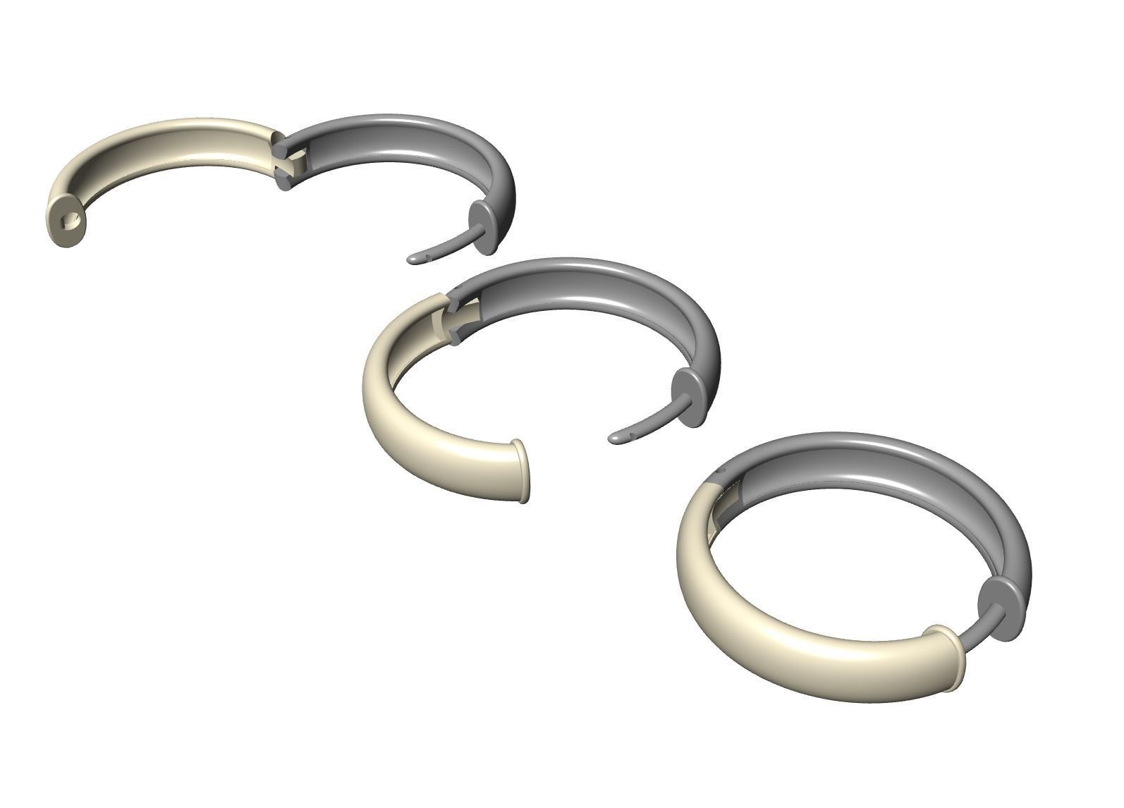 Hoop Earrings 5mm width 5 sizes 3D print model_14