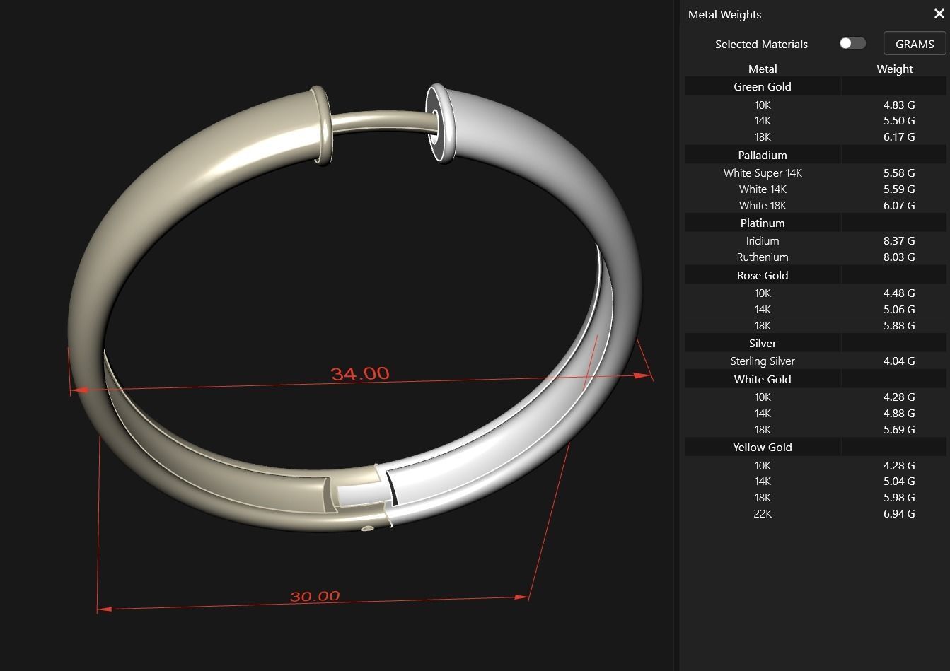 Hoop Earrings 5mm width 5 sizes 3D print model_13