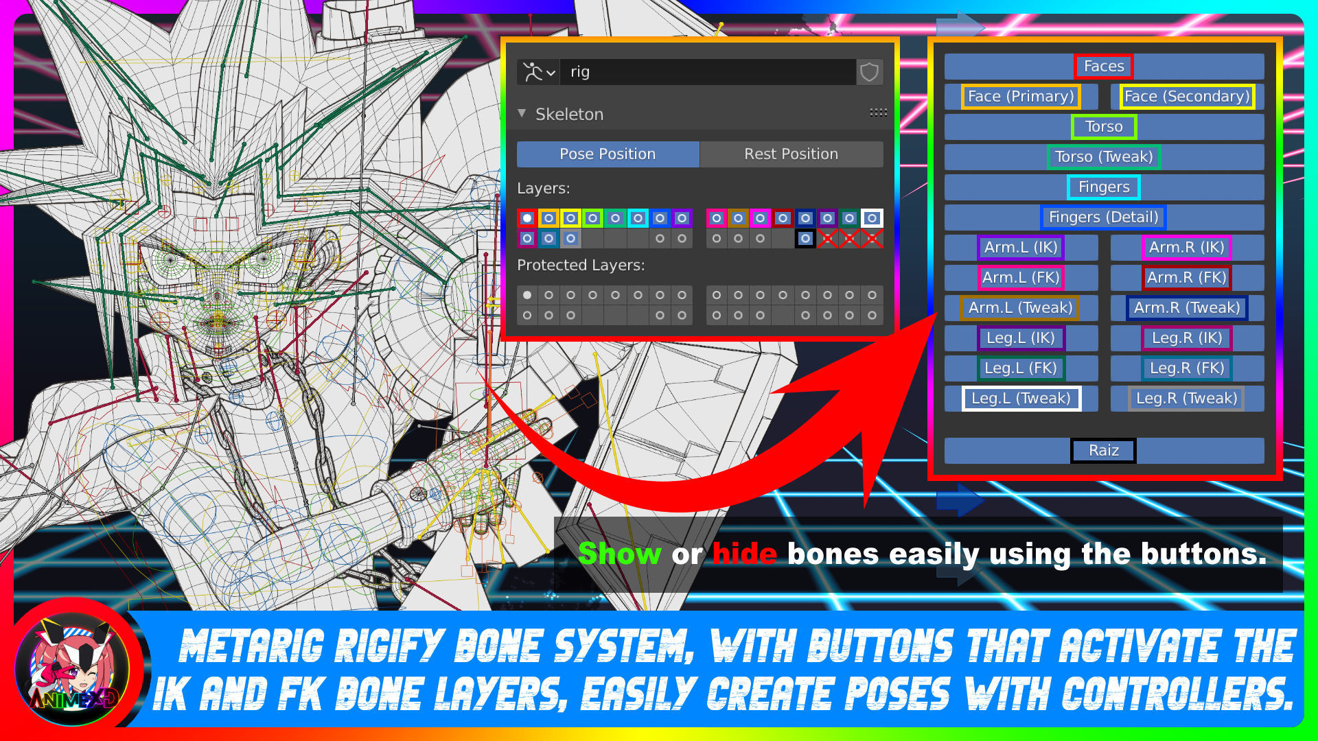 Yami Yugi - Yu Gi Oh - 3D Model Blender 3D model_10