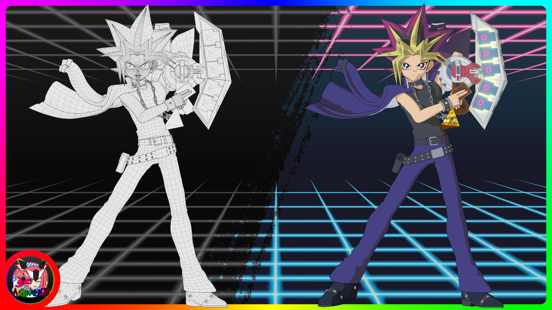 Yami Yugi - Yu Gi Oh - 3D Model Blender 3D model_1