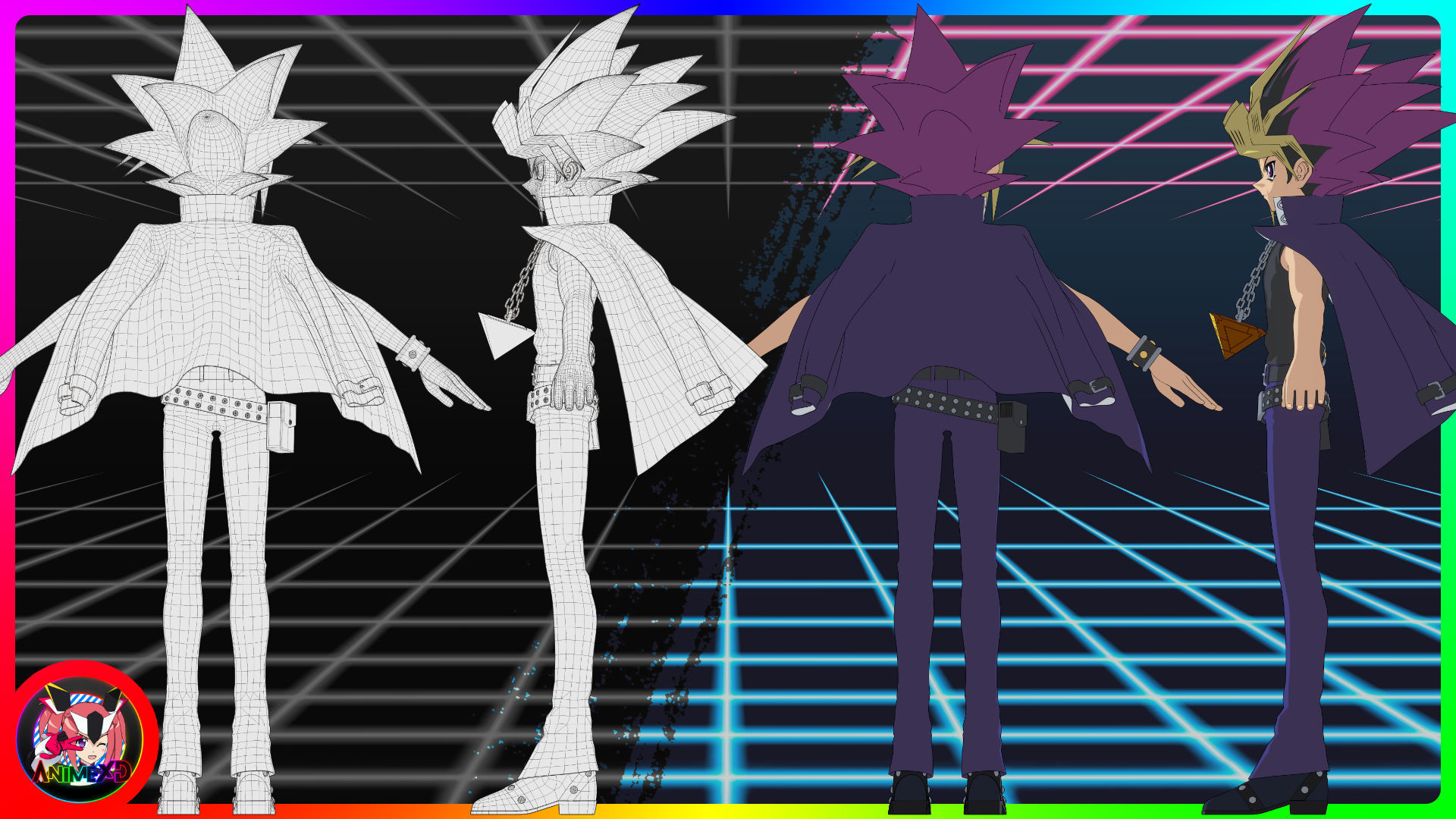 Yami Yugi - Yu Gi Oh - 3D Model Blender 3D model_3