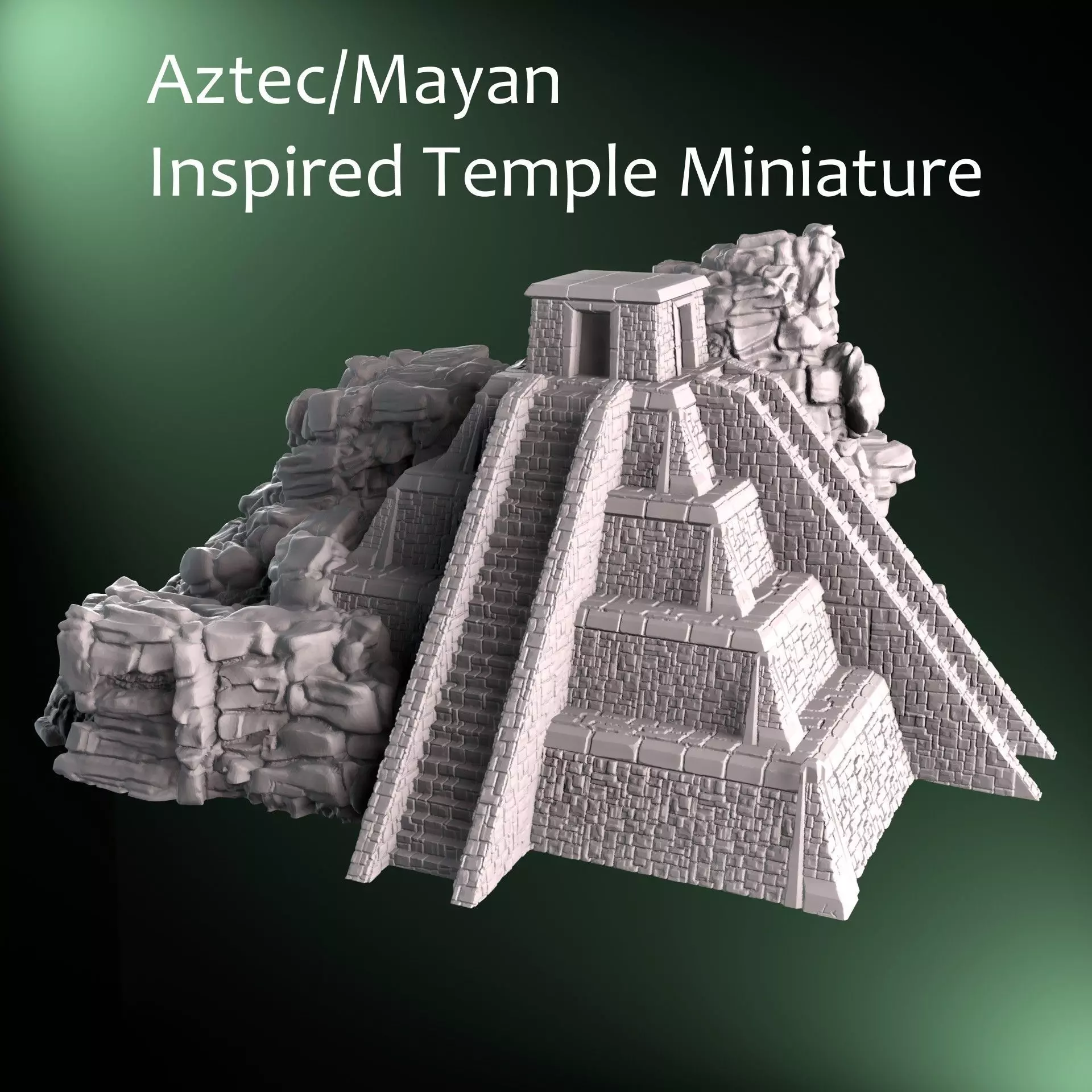 Aztec Mayan Fantasy Temple Terrain 3D Print Model 3D print model_0