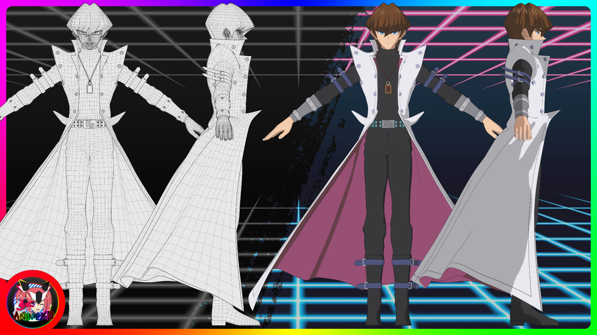 Seto Kaiba - Yu Gi Oh - 3D Model Blender 3D model_2