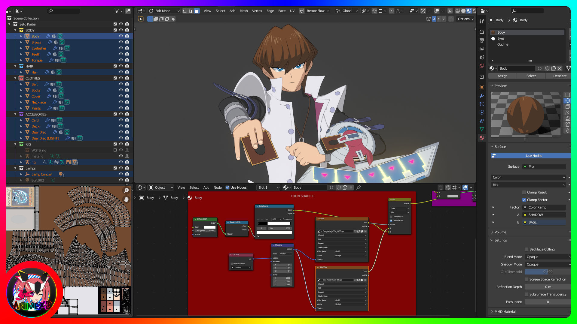 Seto Kaiba - Yu Gi Oh - 3D Model Blender 3D model_6